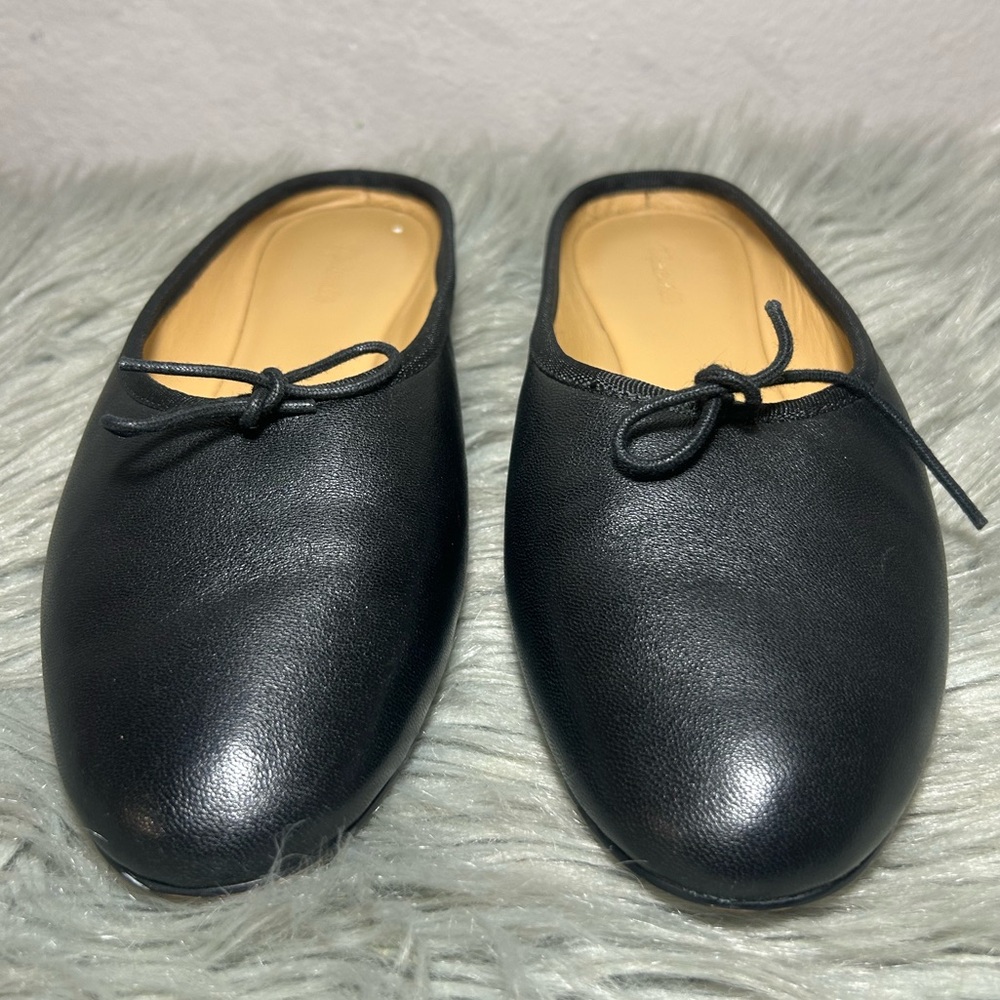 Madewell The April Ballet Flat Mule Classic Black Women's Loafers Size 8.5 - Picture 8 of 14